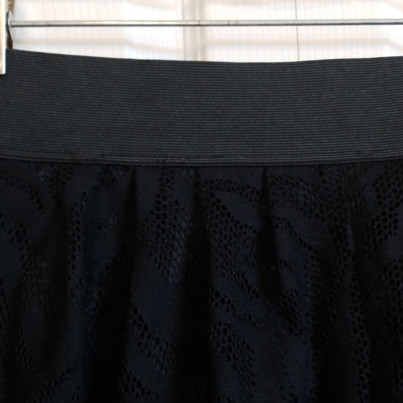 Armani Exchange Black Lace Skater Mini Skirt - Picture 3 of 6